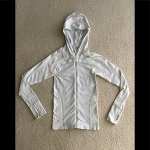 Athleta White Zip Up Hoodie